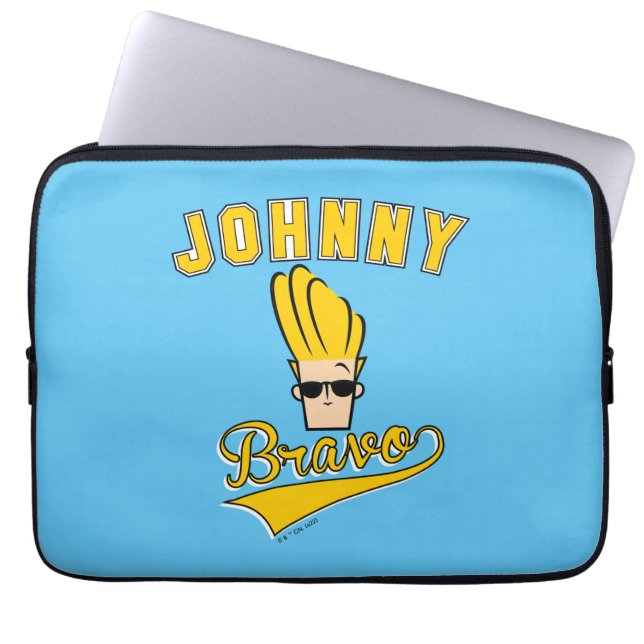 Funda Para Portátil Johnny Bravo Collegiate Gráfico (Frente)