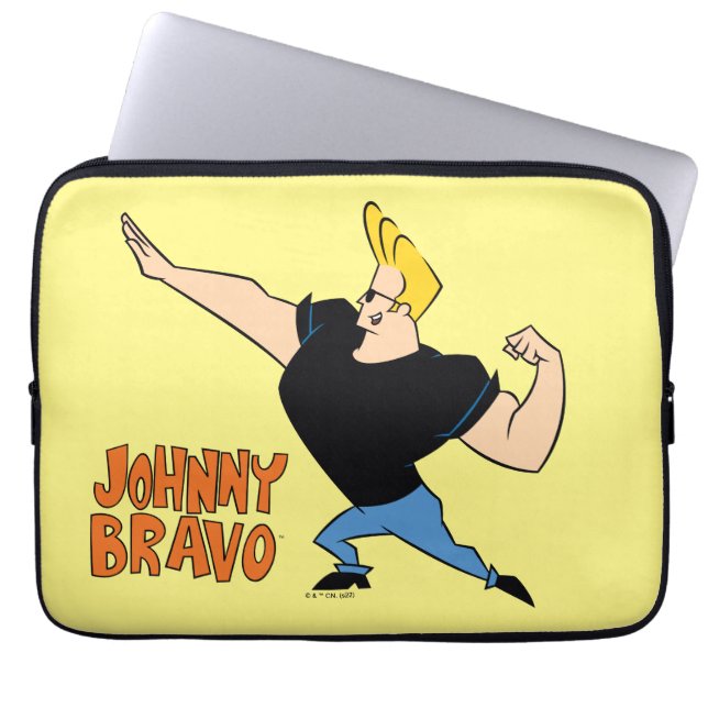 Funda Para Portátil Johnny Bravo Flexing (Frente)