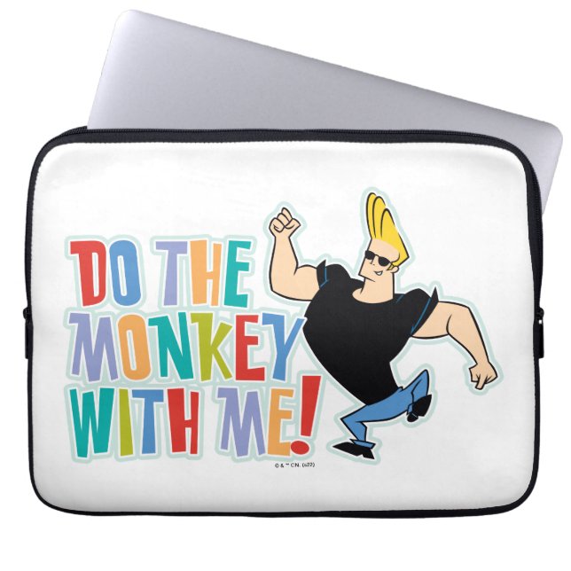 Funda Para Portátil Johnny Bravo - ¡Haz El Mono Conmigo! (Frente)