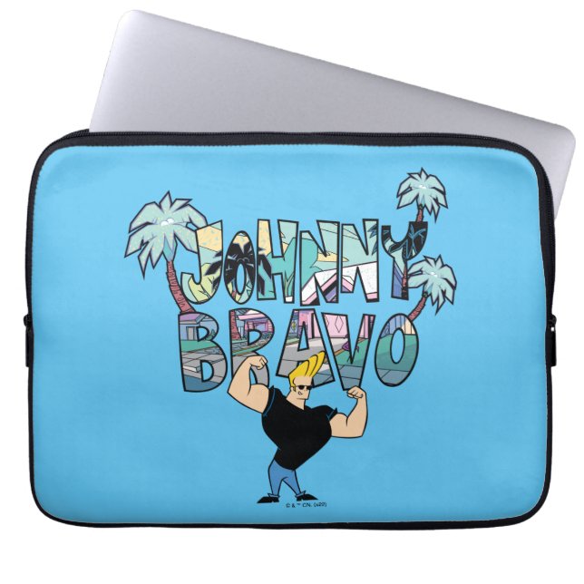 Funda Para Portátil Johnny Bravo Palm Tree Name (Frente)