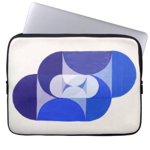 Funda Para Portátil Joseph Schillinger Key Blue. Resumen geométrico