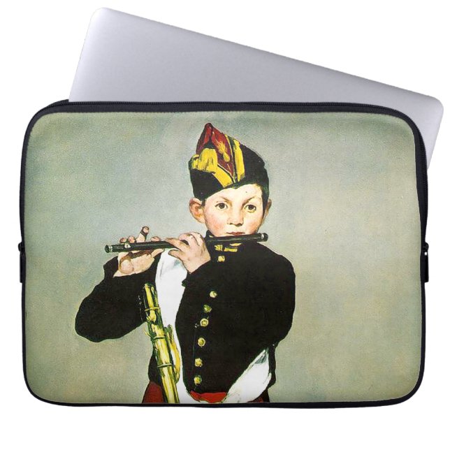 Funda Para Portátil Joven flautista, o el manet de Fifer Edouard (Frente)