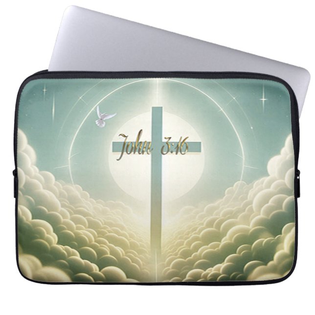 Funda Para Portátil Juan 3:16 (Frente)