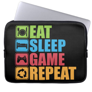 Funda Para Portátil Juego - Comer, Dormir, Jugar, Repetir - Jugador, D