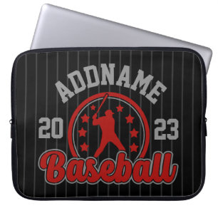Funda Para Portátil Juego de jugador de equipo de béisbol con nombre p