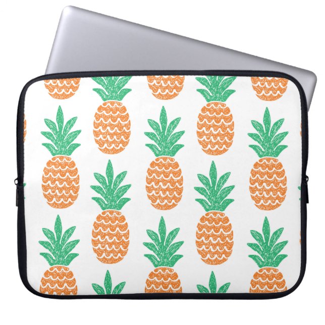 Funda Para Portátil Juego de piña: Delight de patrón divertido. (Frente)