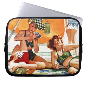 Funda Para Portátil Juego de tarjeta en la playa de Alex Ross