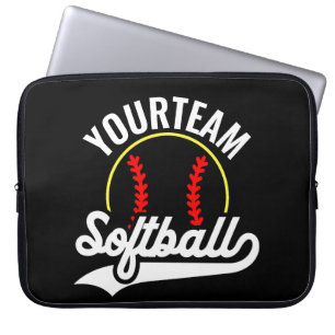 Funda Para Portátil Jugador de equipo de Softball AÑADIR NOMBRE Liga P