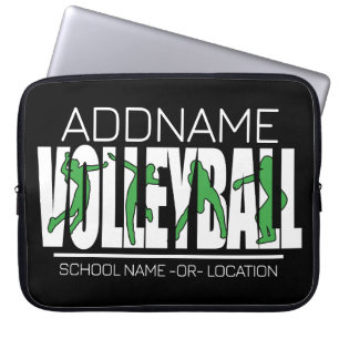 Funda Para Portátil Jugador de equipo de voleibol AÑADIR NOMBRE Escuel