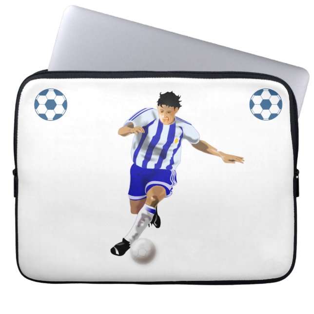 Funda Para Portátil Jugador de fútbol (Frente)