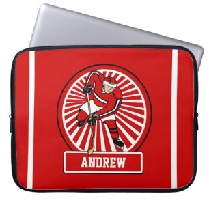 Funda Para Portátil Jugador de hockey sobre hielo personalizado