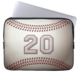 Funda Para Portátil Jugador número 20 - puntadas frescas del béisbol