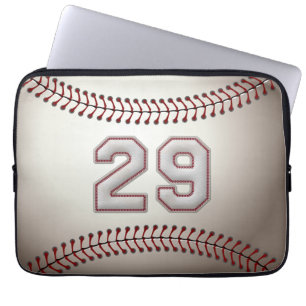Funda Para Portátil Jugador número 29 - puntadas frescas del béisbol