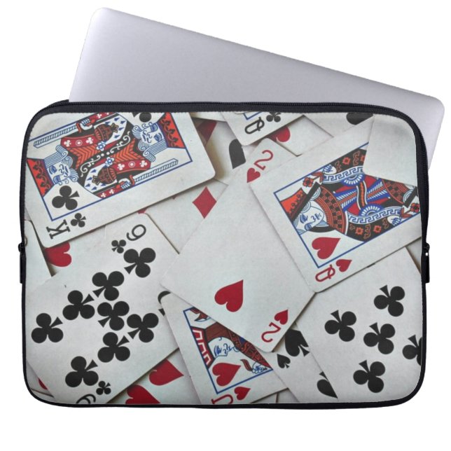 Funda Para Portátil Jugando cartas Juegos de póquer Reina Rey (Frente)