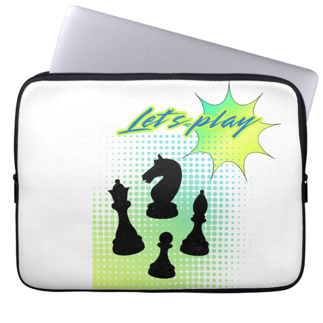 Funda Para Portátil Juguemos al ajedrez (Frente)