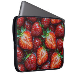 Funda Para Portátil Juicy Fresh Red Strawberries Summer Fruit Pattern