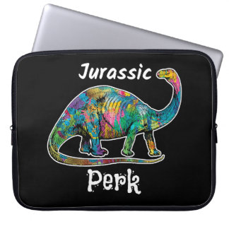 Funda Para Portátil Jurassic Perk Colorful Dinosaur Black