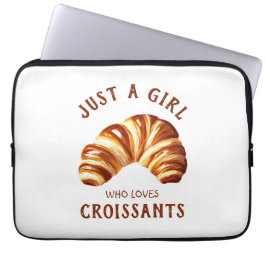 Funda Para Portátil Just a girl who loves croissants