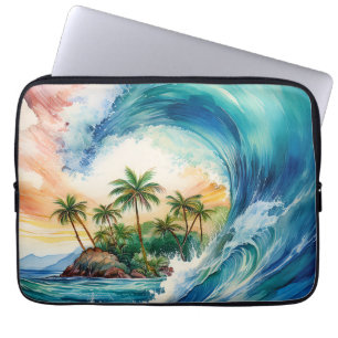 Funda Para Portátil Kai Aloha Motu Watercolor Wetsuit