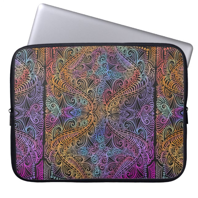 Funda Para Portátil Kaleidoscope arcoiris Mandala (Frente)