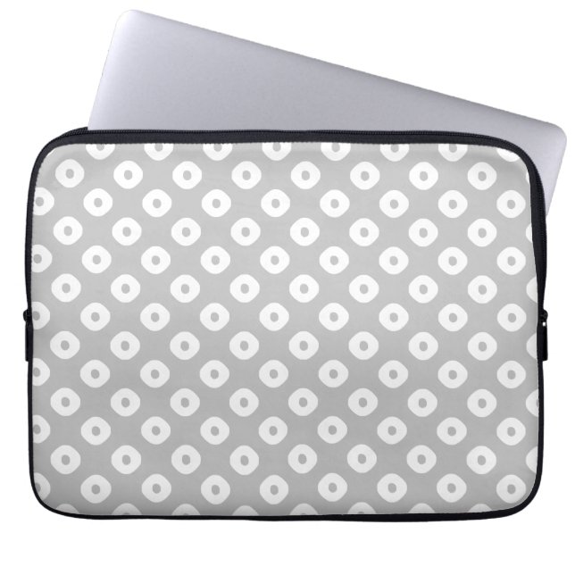 Funda Para Portátil "Kanoko" Fawn Spot Pattern White (Frente)