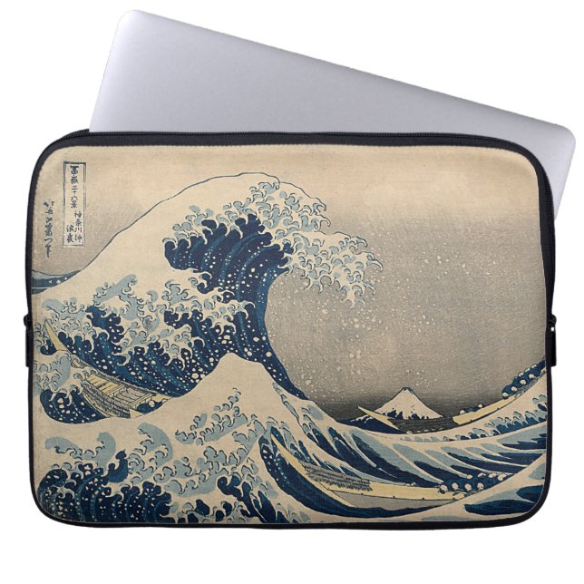Funda Para Portátil Katsushika Hokusai. La gran ola de Kanagawa (Frente)