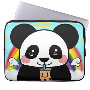 Funda Para Portátil Kawaii Boba Panda Pegatina de la Plaza del Oso