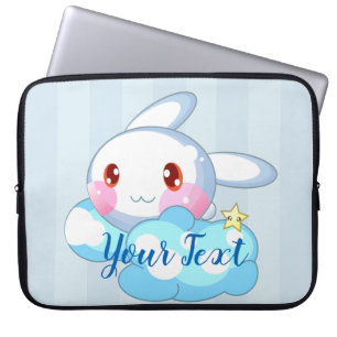 Funda Para Portátil Kawaii Bunny, Personalizado de Cloud & Star