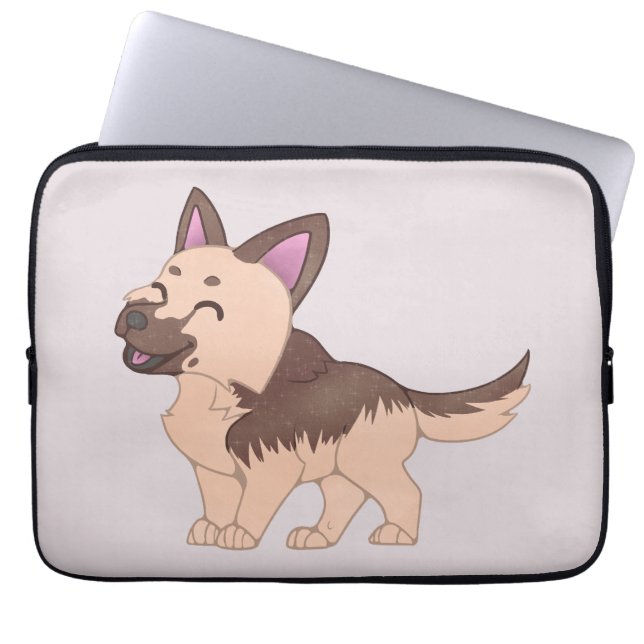 Funda Para Portátil Kawaii German Shepherd Dog (Frente)