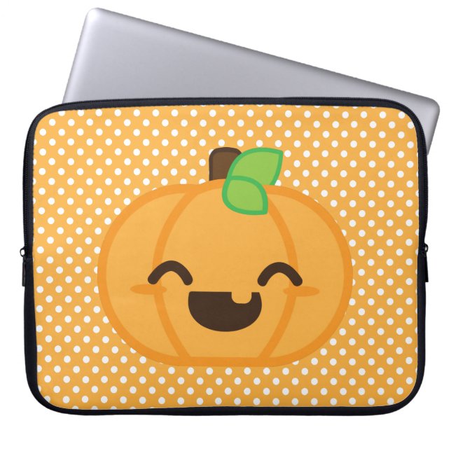 Funda Para Portátil Kawaii Jack O Lantern Calabaza para portátiles (Frente)