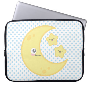 Funda Para Portátil Kawaii Moon y Stars Laptop Sleeve