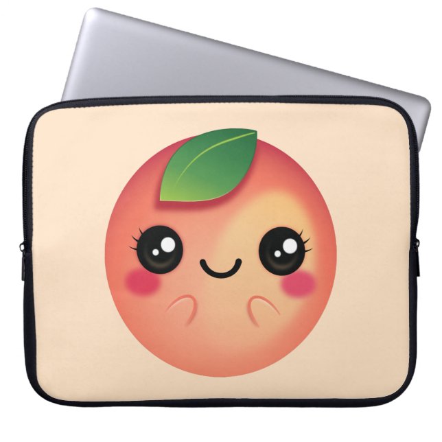 Funda Para Portátil Kawaii Peach (Frente)