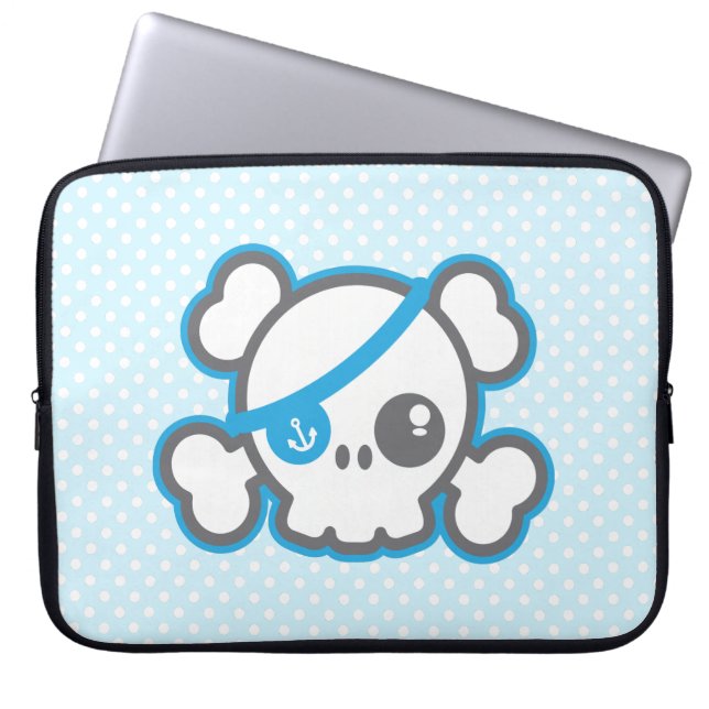 Funda Para Portátil Kawaii Pirate Skull Portátil Sleeve (Frente)