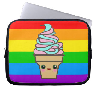 Funda Para Portátil Kawaii Rave Ice Cream Cone Rainbow