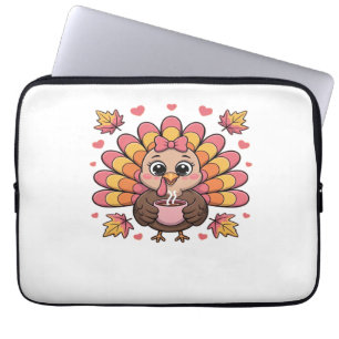 Funda Para Portátil kawaii rosa thanksintero pavo clásica camiseta