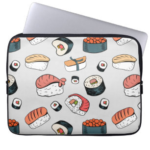 Funda Para Portátil  Kawaii Sushi Rolls Patrón Espectro