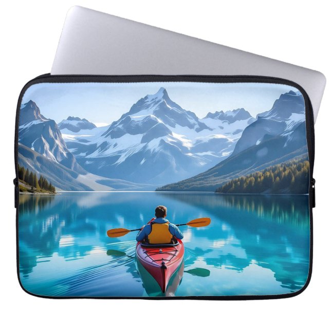 Funda Para Portátil  Kayaking in Mountains  Beautiful Nature (Frente)