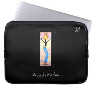 Funda Para Portátil Kenia, arte africano, vendedores de petróleo de co