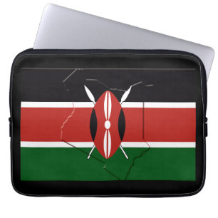 Funda Para Portátil KENYA Bandera Mapa Computadora Patriótica