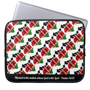 Funda Para Portátil KENYA MAP Customizable Text BLESSED