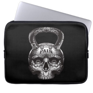 Funda Para Portátil Kettlebell Skull - Motivación de entrenamiento de 