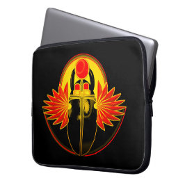 Funda Para Portátil Kherpi Dios del Sol Naciente, escarabajo escarabaj