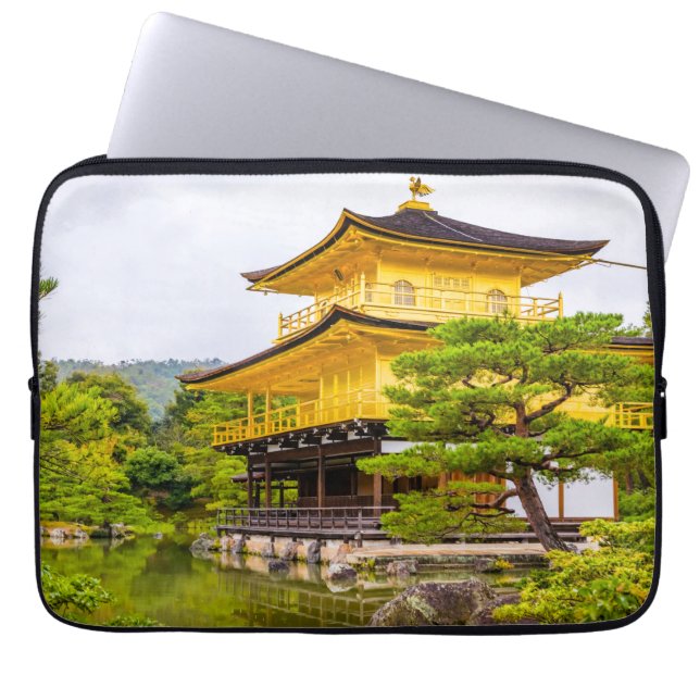 Funda Para Portátil Kinkaku-ji, pabellón dorado, Kioto (Frente)