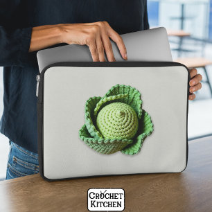 Funda Para Portátil Kitsch Moderno Granny Green Garden Crochet Cabbage