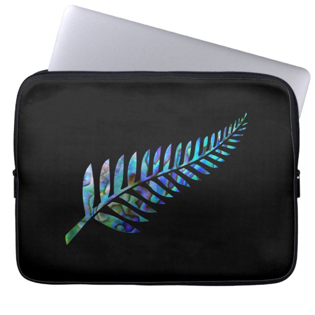FUNDA PARA PORTÁTIL KIWI NEW ZEALAND FERN PAUA (Frente)