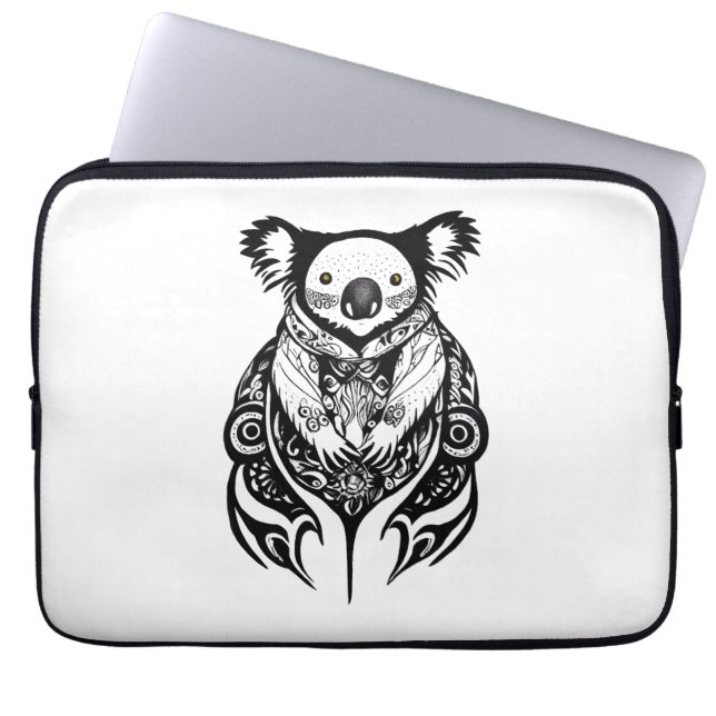 Funda Para Portátil Koala Oso Natural Animal Ilustracion Arte Tat (Frente)