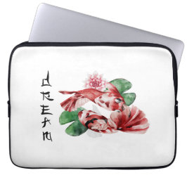 Funda Para Portátil Koi Fish Estilo Japonés Script Arte Oriental