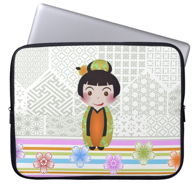 Funda Para Portátil kokeshi noshi (Frente)