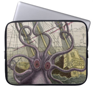 Funda Para Portátil Kraken/pulpo Eatting un barco pirata, color
