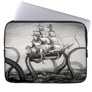 Funda Para Portátil Kraken que soporta un pirata/un velero 13" manga